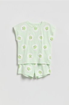 Reserved - Піжамний комплект із двох предметів із принтом - світло-зелений - 619IN-70X