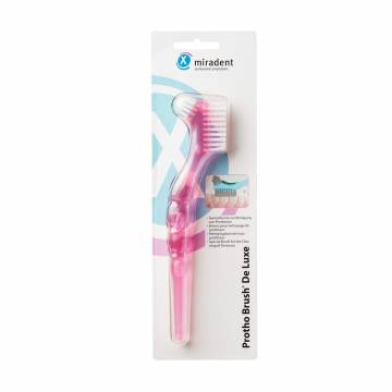 Щетка для очищения зубных протезов Miradent Protho Brush De Luxe розовая, 1 шт Щетка для очищения зубных протезов Miradent Protho Brush De Luxe розовая, 1 шт