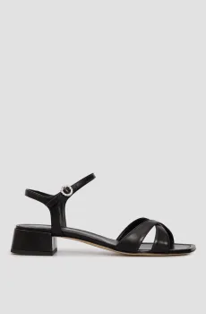 Женские черные кожаные босоножки Черный 37 Baldinini D5E185P3VITE;0000