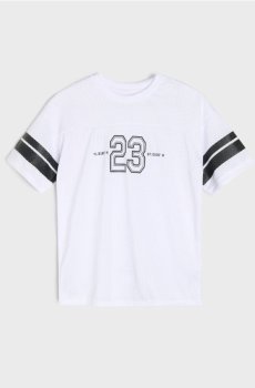 Спортивна oversize футболка з перфорованої тканини - білий