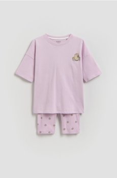 Reserved - Піжамний комплект Pusheen - червонувато-ліловий - 803IR-48X