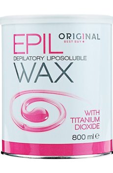 Жирорастворимый воск для депиляции Original Best Buy Epil Depilatory Liposoluble Wax розовый, с титан-диоксидом, 800 мл
