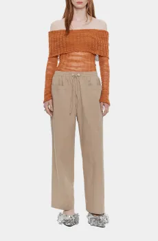 Женские бежевые брюки Бежевый L Bimba Y Lola 241BR6042.11630