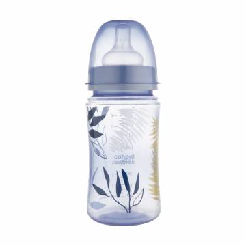 Бутылка Canpol Babies EasyStart Gold с широким отверстием, антиколиковая, голубая, 240 мл (35/240_blu) Бутылка Canpol Babies EasyStart Gold с широким отверстием, антиколиковая, голубая, 240 мл (35/240_blu)
