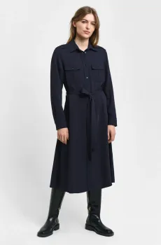 Женское темно-синее платье REG POCKET  DRESS Синий 36 Gant 4503351