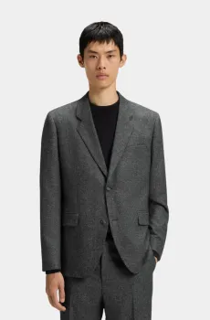 Мужской серый пиджак Серый 48 HUGO 11157