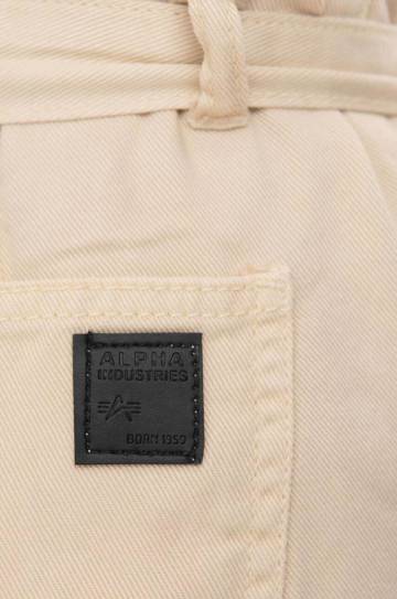 Хлопковые брюки Alpha Industries цвет бежевый прямое 136023.578-beige Хлопковые брюки Alpha Industries цвет бежевый прямое 136023.578-beige