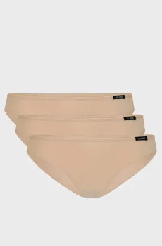 Женские бежевые трусики (3 шт) Бежевый L Atlantic 3BLP-581