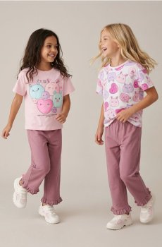 Бавовняні футболки oversize з принтом 2 pack - різнобарвний