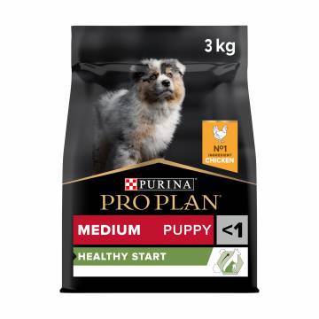 Сухой корм для щенков средних пород до 1 года Pro Plan Medium Puppy <1 Healthy Start с курицей, 3 кг Сухой корм для щенков средних пород до 1 года Pro Plan Medium Puppy <1 Healthy Start с курицей, 3 кг