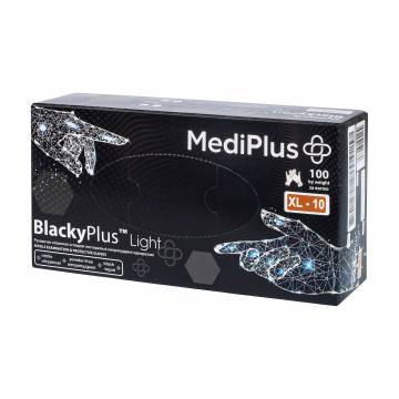 Перчатки нитриловые MediPlus NitryPlus Light нестерильные, черные, размер XL, 100 шт