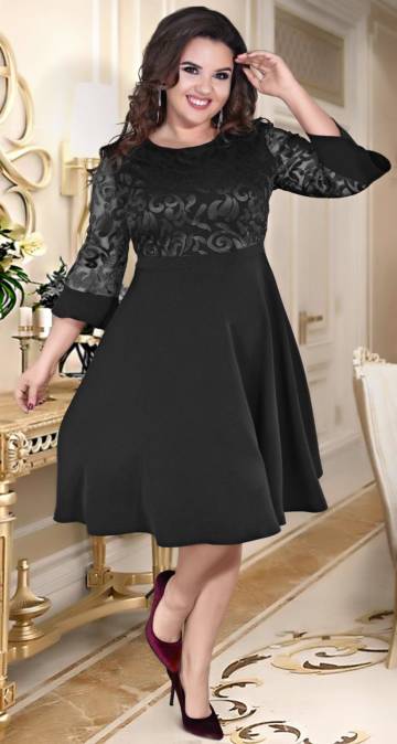 Сукні великіх розмірів Lemanta Ошатне розкльошене плаття великого розміру 56 (39111)