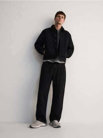 Reserved - Джинси straight із відстрочкою - чорний - ZU128-99J Reserved - Джинси straight із відстрочкою - чорний - ZU128-99J