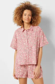 Женская розовая рубашка с узором ULYANNA Розовый M Etam 6539541