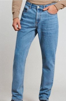 Джинсові штани regular fit - синій