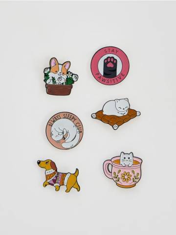 Reserved - Кольорові значки, набір з 6 - різнобарвний - 296GO-MLC