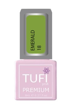 Уценка! Гель-лак для ногтей Tufi profi Premium Emerald 18 Васаби, 8 мл