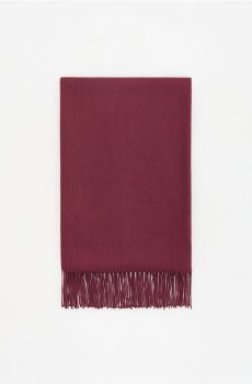Reserved - Шарф з тканини із віскози - бордовий - 991KR-53X