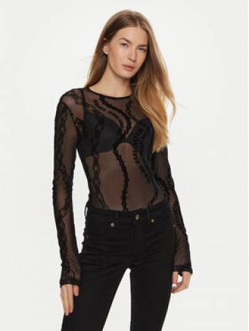Versace Jeans Couture Боді 77HAM2A1 Чорний Slim Fit Versace Jeans Couture Боді 77HAM2A1 Чорний Slim Fit