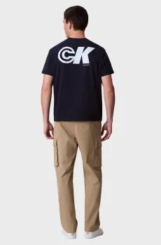 Мужская темно-синяя футболка SS 20S CK SPORT Синий S Calvin Klein Jeans LV04RC835G