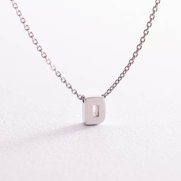Серебряное колье с буквой "D" 1105 D Серебряное колье с буквой "D" 1105 D
