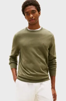 Мужской оливковый джемпер ESSENTIAL Оливковый M Tommy Hilfiger MW0MW39999