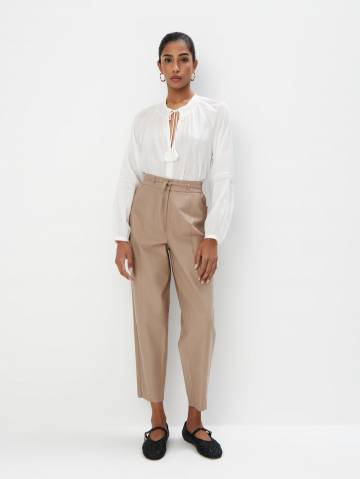 Mohito - Штани з високим вмістом віскози - бежевий - 34