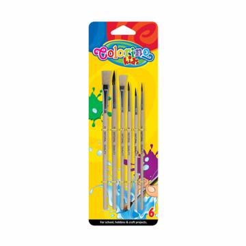 Набор школьных кистей для рисования Colorino Kids, 6 шт (89415PTR/1) Набор школьных кистей для рисования Colorino Kids, 6 шт (89415PTR/1)