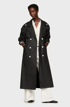 Женский черный тренч OVERSIZED COTTON Черный XS-S Tommy Hilfiger WW0WW40483