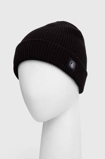Шапка Volcom цвет чёрный из толстого трикотажа Шапка Volcom цвет чёрный из толстого трикотажа