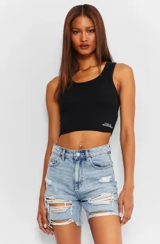 Женские голубые джинсовые шорты Голубой 32 Tally Weijl SSHDEMUDAD