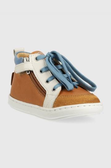 Детские кожаные полуботинки Shoo Pom цвет коричневый