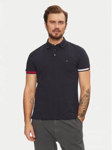 Tommy Hilfiger Поло Flag Cuff MW0MW37518 Cиній Slim Fit Tommy Hilfiger Поло Flag Cuff MW0MW37518 Cиній Slim Fit
