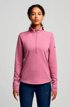 Женская розовая спортивная кофта TRIUMPH 3D 1/2 ZIP Розовый L Saucony SAW800459-VLH