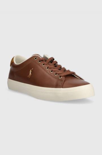 Кожаные кроссовки Polo Ralph Lauren Longwood цвет коричневый 816879935001 Кожаные кроссовки Polo Ralph Lauren Longwood цвет коричневый 816879935001