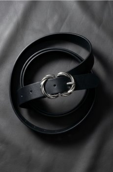 Ремінь зі штучної шкіри - чорний