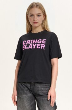 Cropp - Футболка з принтом - чорний