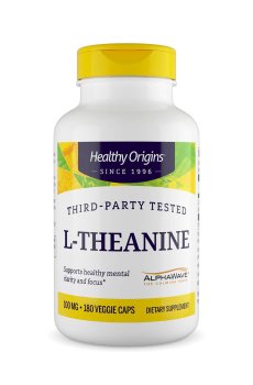 L-теанин Healthy Origins L-Theanine 100 мг, 180 вегетарианских капсул