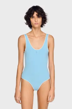 Женское голубое боди Голубой L Sandro SFPBD00028_Sky Blue