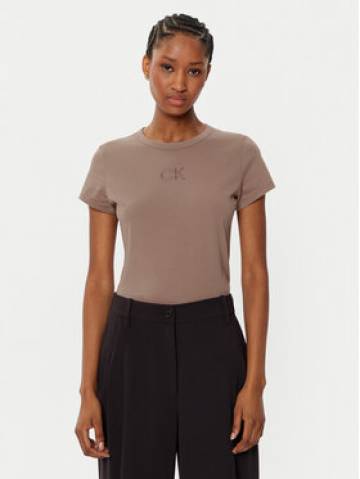 Calvin Klein Футболка Satin K20K207974 Бежевий Regular Fit Calvin Klein Футболка Satin K20K207974 Бежевий Regular Fit