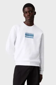 Мужской белый свитшот GRADIENT LOGO SWEATSHIRT Белый L Calvin Klein K10K113769