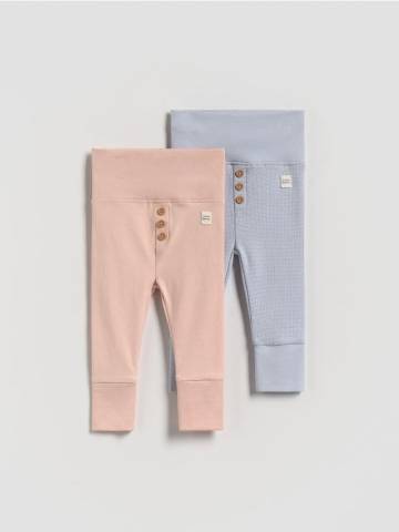 Reserved - Легінси з нашивкою з високим вмістом бавовни - пильно-рожевий - 909GK-39X