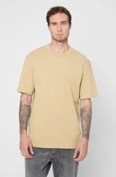 Мужская бежевая футболка Бежевый L HUGO 50488330;269