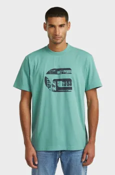 Мужская мятная футболка G icon Ментоловый XL G-Star RAW D28823,E385