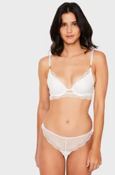 Женские белые трусики-танга ROSACE Белый L Etam 6546337