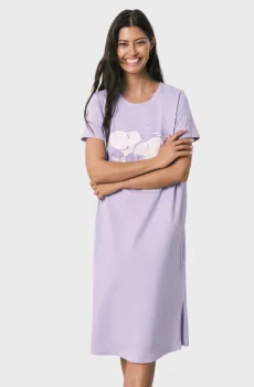 Женская сиреневая ночная рубашка Snoopy Сиреневый S womensecret 4443623