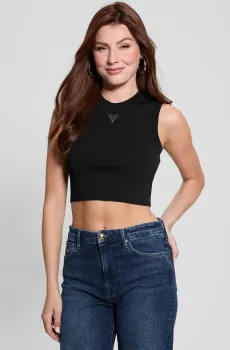 Женский черный топ Черный XS Guess W4GZ34.Z3F40;JBLK