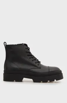 Мужские черные кожаные ботинки LUGGED MID Черный 40 Calvin Klein HM0HM02267