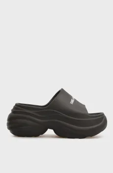 Женские черные слайдеры KONTOUR Черный M Karl Lagerfeld KL88900A