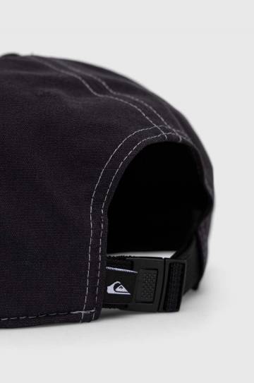 Хлопковая кепка Quiksilver цвет чёрный с аппликацией Хлопковая кепка Quiksilver цвет чёрный с аппликацией